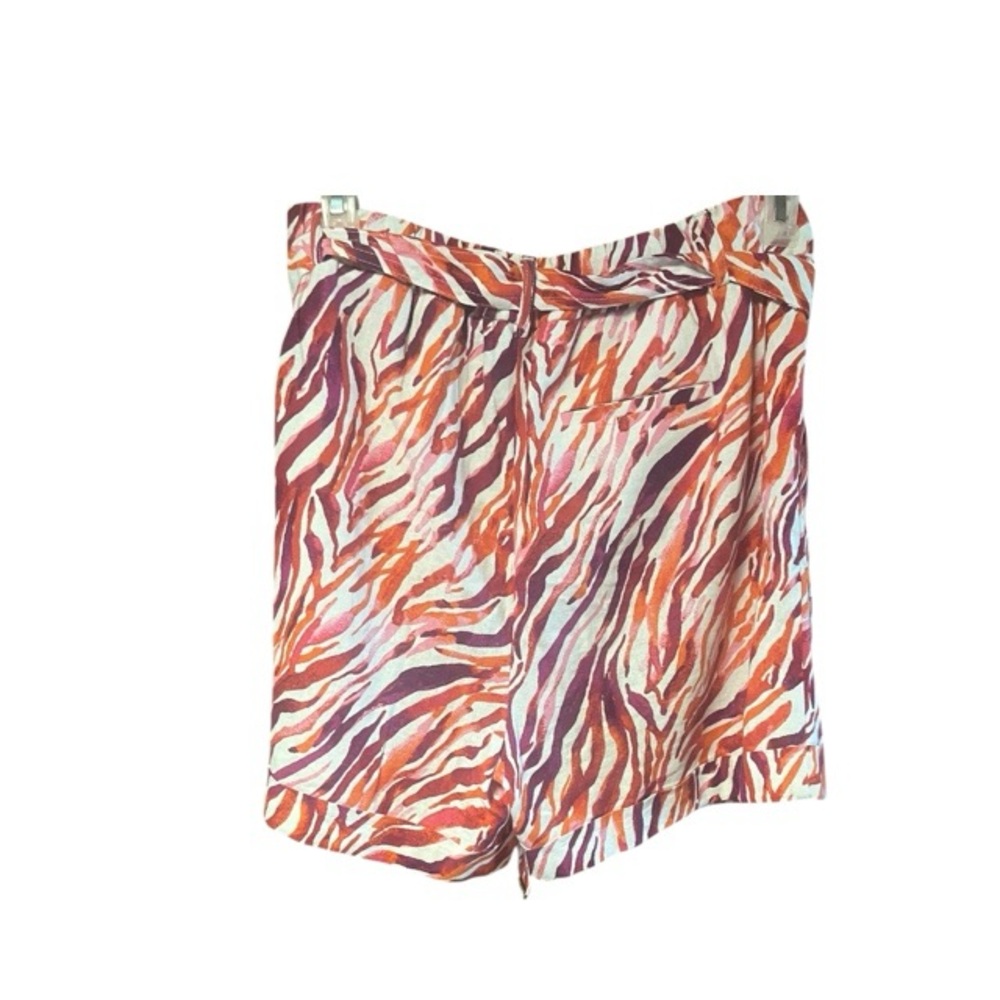 Anne Klein Striped High Rise Shorts - Picture 3 of 6